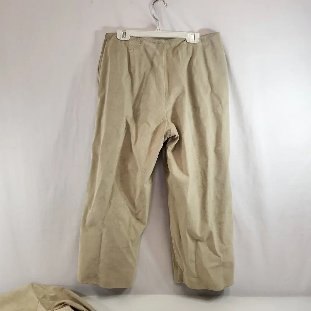 Danier Matching 2-Piece Suede Jacket & Crop Pants Size  12 - Picture 11 of 16